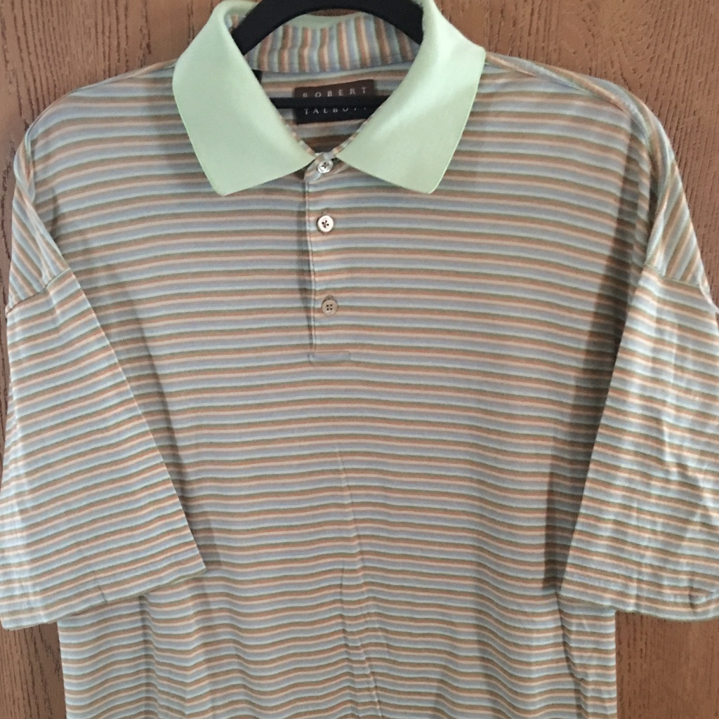 Robert Talbott Short Sleeve Polo Sz Large